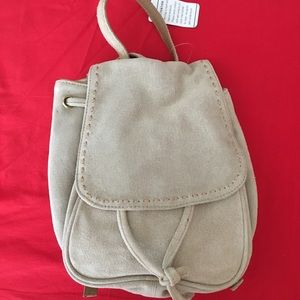 Genuine Suede and Leather Backpack